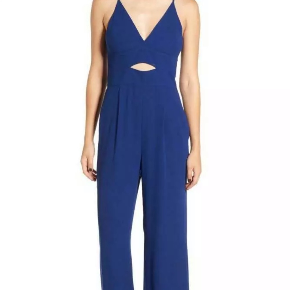 Leith cutout blue jumpsuit
